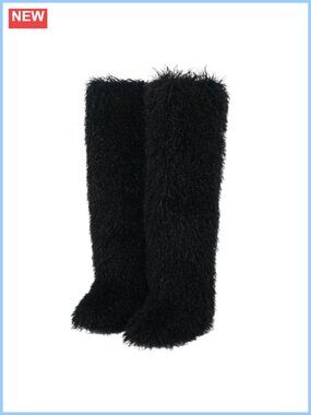Thigh High Faux Fur Boots Tall Over The Knee Women Winter Boots